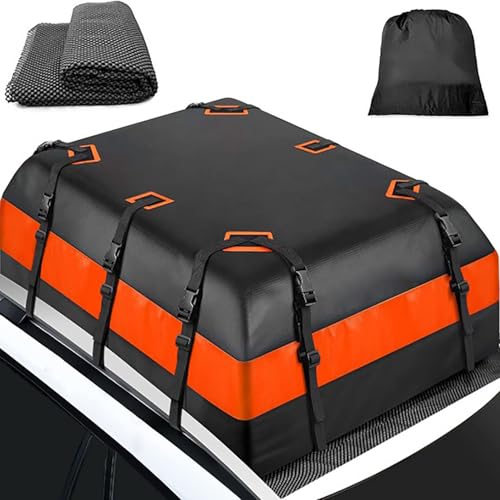 Auto Dachbox Auto Dachtasche für Jeep Cherokee Commander Compass Gladiator Liberty Patriot Renegade, 21 Kubikfuß Wasserdicht mit Anti-Rutsch-Matte und Schwerlastgurten, 600L Faltbare Gepäckbox Softbox