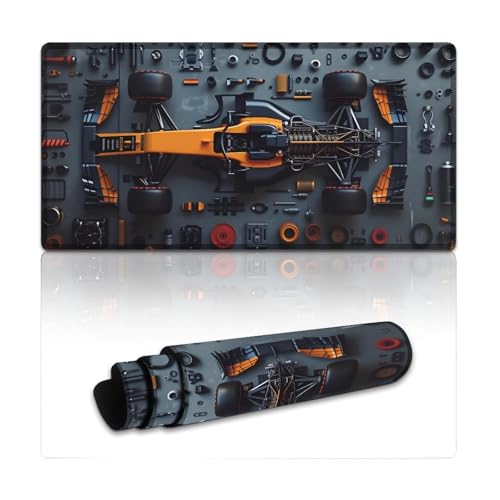 Formula Race Car Gaming Mouse Pad 12'x24' with Stitched...