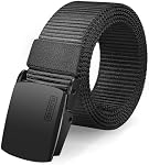 FAIRWIN Ceinture Homme Golf Nylon Casual Web Toile tactique Ceintures Jeans Ceintre Homme Travail lourd militaire en métal boucle