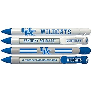 Greeting Pen University of Kentucky Wildcats Rotating Message Pens – 4 Pack (8001) Officially Licensed Collegiate Product