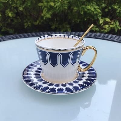 Juego de Tazas de té, Juego de Tazas de té Modernas, Juego de Tazas de café de Porcelana Exquisita con Estante de Almacenamiento