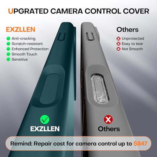 EXZLLEN Magnetic for iPhone 17 Case, Compatible with MagSafe, Integrated Silicone Camera Control Cover Protection, 3.0mm Thicken Silicone Phone Cover for 17 6.3", Blackish Green by EXZLLEN - Used condition - Image 2