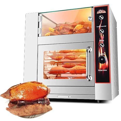 Roasted Sweet Potato Machine, 2500W Commercial Roasted Sweet Potato Machine, 90-Minute Timer, 0-250℃ Temperature Control, Electric Heating Oven for Sweet Potatoes, Corn and Potatoes