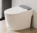 CASTA DIVA CD-W10V Non-electric Elongated Bidet Toilet for Bathroom, Built-in Air Pressure-Assisted System for Power Flush,Footkick Flush,Soft Open and Close, 1.0GPF