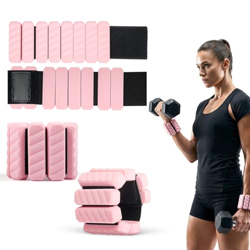 Image of Silicone Wrist & Ankle Weights | Wearable weights for yoga & toning. 0.5lb or 1lb per wrist. Sweat-resistant, adjustable fit with solid steel core.