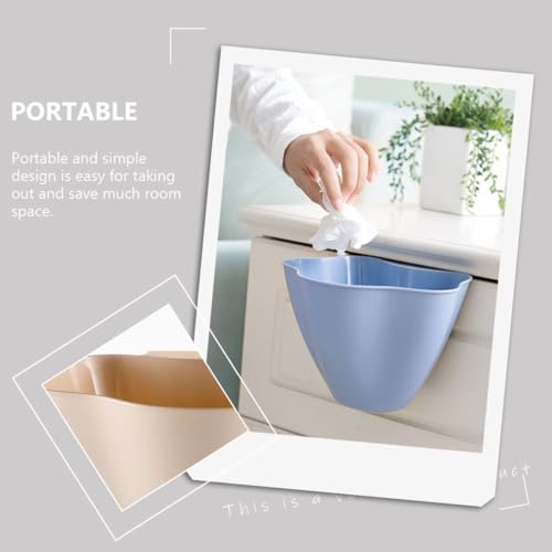 Contenedor de basura colgante para cocina 3 piezas azul rosa gris miniatura 5