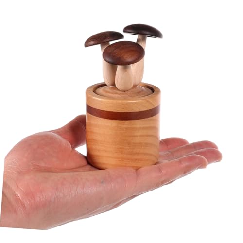 Difusor aromático eléctrico mini de madera forma hongo miniatura 4