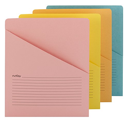 Smead Organized Up Notes Slash File Jacket, Letter Size, Assorted Colors, 12 Per Pack (75427) #TOP4