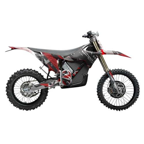 Image of Stark Varg MX 2023-2025 Graphics Kit Wrap - Grunge Star Red - Varg MX Skin - Premium 3M Vinyl Protective Wrap Decal Cover - Easy to Apply | Crafted in The USA by MightySkins