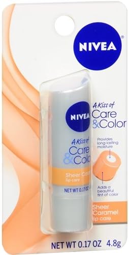 Nivea Lip Care A Kiss of Care & Color, (0.17 oz/ 4.8 g) (Sheer Caramel)