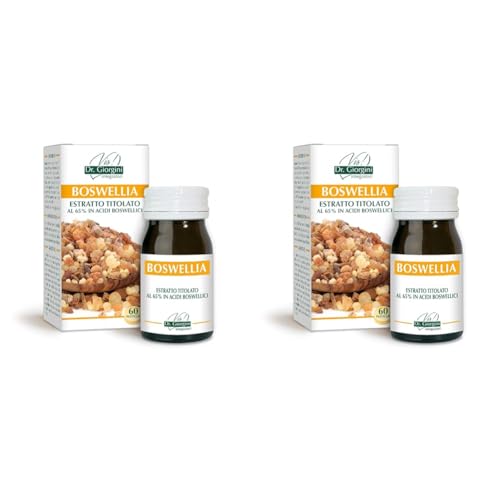 Dr. Giorgini Integratore Alimentare, Monocomponenti Erbe Boswellia Estratto Titolato al 65% in Acidi Boswellici Pastiglie - 30 g (Confezione da 2)