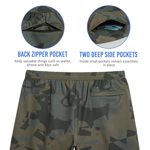 Image of maamgic Mens Workout Shorts 2 in 1 Stretch 5 inch / 7 inch Gym Shorts Running Shorts with Compression Liner Zip Pocket