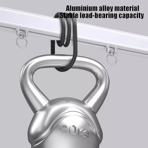 Rails de plafond en aluminium couleur champagne de 1,10 m pour rideaux et séparation - 4