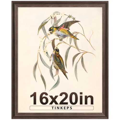 Image of 16x20 Walnut Brown Poster Frame, Vintage Wide Edge, Wall Decor