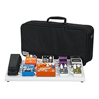 Gator Aluminium gitaarpedaalbord met draagtas, groot: 60,3 x 27,1 cm, zwart (Stealth Zwart) (GPB-BAK-1