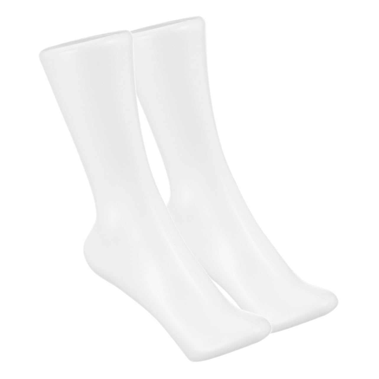CHILDWEET 2pcs Model Leg Foot Socks Model Foot Mannequin Women Foot Model Sock Display Holder Sock Model Display Women Mannequin Foot Sock Foot Model Fake Foot for Sock Plastic White