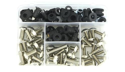 Kit visserie carénage Suzuki GSX-R 750 1988-1991 argent avec clips