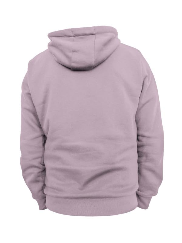 Image of DROBE Winter wear Relaxed Fit Plain Cotton Blend Full Sleeves Hoodie for Men