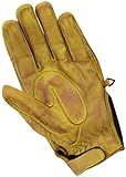 BOSMOTO Harren/Damen Sportlich Motorradhandschuhe - Chopper Vintage Handschuhe-Wax Gelb-Leder (L)