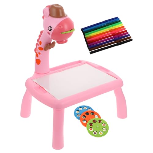 Milisten Tablero de Dibujo Luminoso para Mesa de Proyección con Diseño de Rosa Juguete Educativo para Aprendizaje y Escritura Temprana