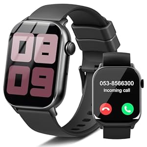 Smartwatch Herren Damen, 1.96" HD Fitnessuhr mit Telefonfunktion Smart Watch mit SpO2 Pulsuhr Schlafmonitor Schrittzähler Uhr, 110+ Sportmodi Fitness Tracker IP68 Wasserdicht Sportuhr für Android iOS