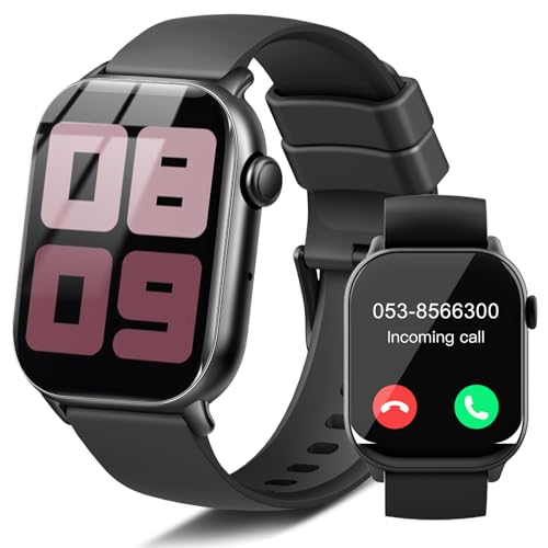 Smartwatch Uomo Donna Chiamate Bluetooth, 1.96'' Orologio Smartwatch con Cardiofrequenzimetro/Contapassi/Sonno/SpO2, 110+ Modalità Sportivo Smart Watch Impermeabil IP68 Fitness Tracker per Android iOS