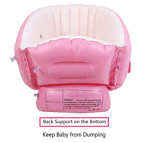 Inflatable Baby Bathtub With Air Pump, Portable Toddler Bathtub Baby Bath Tub Non Slip Travel Bathtub Mini Air Swimming Pool Kids Thick Foldable Shower Basin, Pink #TOP7