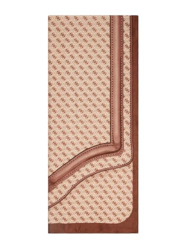 GUESS NOELLE PRINTED SCARF 90X180, COLOR LTL - LATTE LOGO LTL - LATTE LOGO One Size