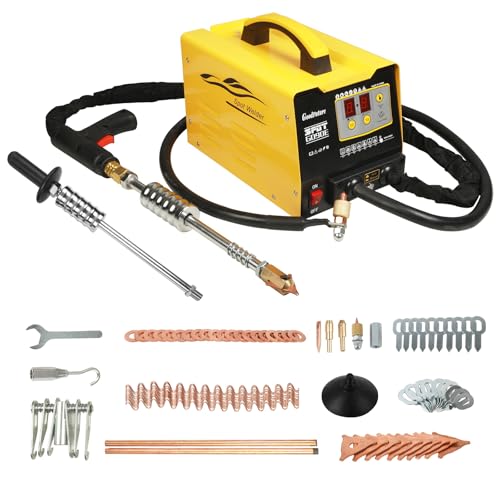 PLAYOCCAR Stud Welder Dent Repair Kit 110V, 3500A Spot Welder Dent Puller, 3KW Car Body Stud Welding Machine Multispot Bonnet Door Repair Tool Kit (3000, Watts)