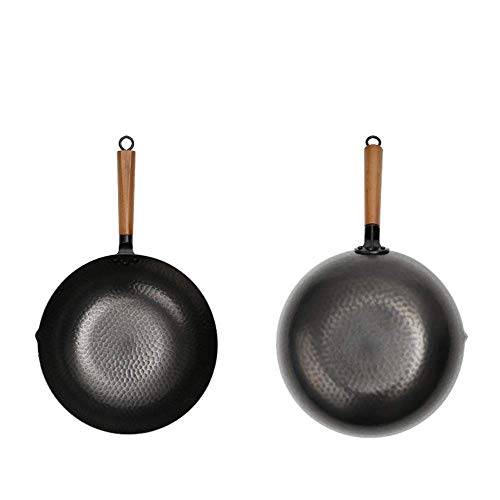 Wok pan de hierro fundido con tapa y accesorios miniatura 2