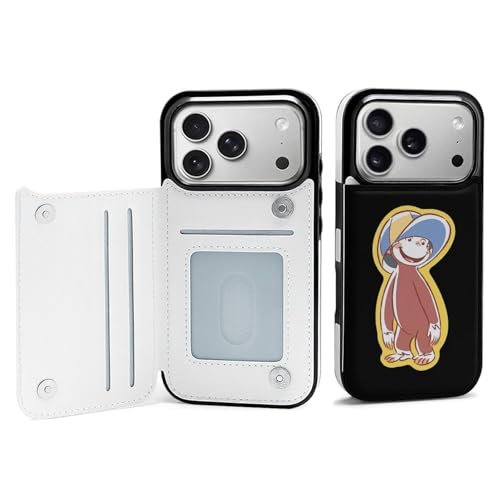 手帳型 おさるのジョージ 対応 iPhone 17 Pro ケース カード収納 スマホケース 財布型 携帯ケース 軽量 全面保護 スタンド機能 おしゃれ お祝いギフト