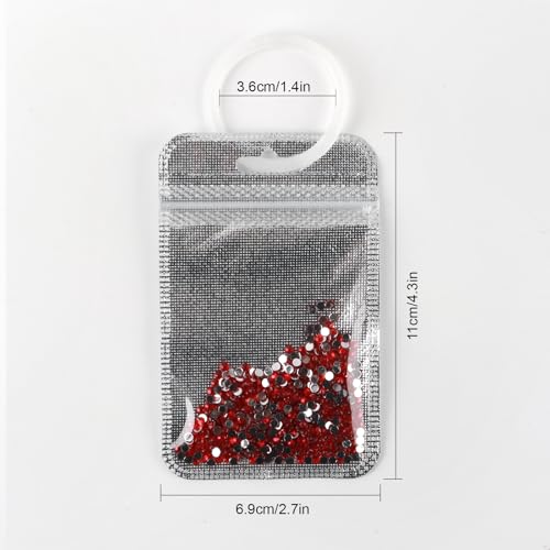Image of antor 100 PCS Diamond Painting Beads Storage Bags, Reusable Diamond Art Storage Accessories Ziplock Pouches, Craft Supply Bead and Gem Organizer for DIY Projects