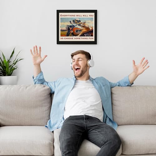 American Luxury Gifts Everything Will Kill You- Funny Motorcycle Sign Wall Art thumb #3