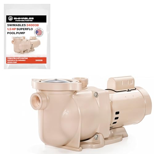 Swimables 340039 1.5 HP SuperFlo Pool Pump - Replacement for Pentair SuperFlo 1.5HP & VS Pumps...