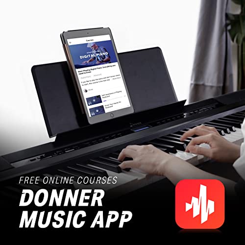image for Donner DEP-20 Beginner Digital Piano 88 Key Full Size Weighted Keyboar