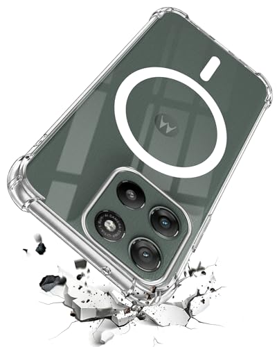 Image of Jkobi Shockproof Crystal-Clear Back Cover for Motorola Moto G67 Power | G57 Power (Magsafe Wireless Support | Drop & Camera Protection | Hard Polycarbonate)