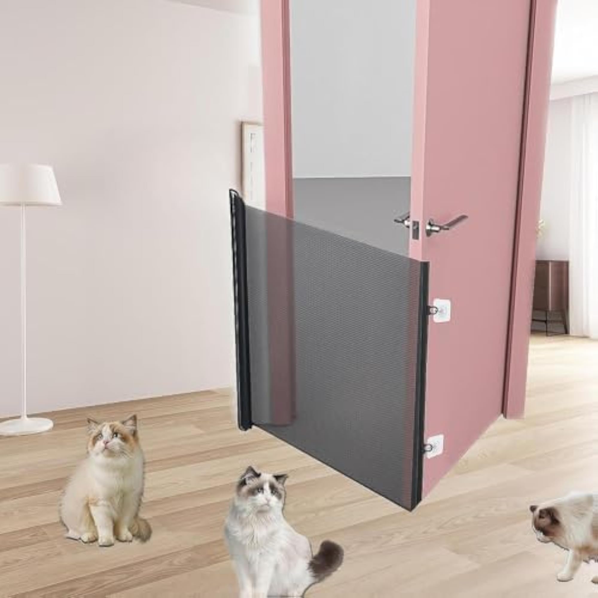 Retractable Dog Gate Easy to Use Portable Pet Door