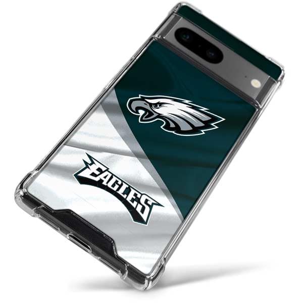Skinit Clear Phone Case Compatible with Google Pixel 8 - Officially Licensed NFL Philadelphia Eagles Design