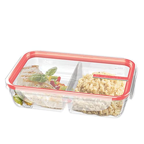 Sanremo - Pote Plástico Hermético com Divisória Integrada de 730 ml e Tampa com Travas, Linha Freshy