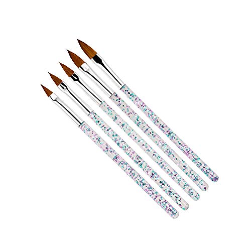 NEWSEE 5PCS Nail Art Brushes Set Nail Liner Nail Painting Design Pen Brushes Acrylic Rhinestone Handles Nail Art Pens