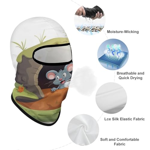 Balaclava para Hombre y Mujer para Esquí con Agujero para Animales, Cobertura Completa para Ciclista miniatura 3