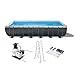Intex 26367EH 24ft x 12ft x 52in Ultra XTR Frame Outdoor Above Ground Swimming Pool Set w/Sand Filter Pump, Ladder, Ground Cloth & Protective Canopy