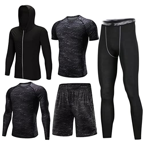 Costume de sport hommes haut de gamme avec collants fitness séchage rapide