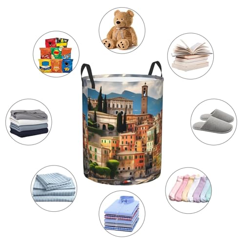 Panier à linge imprimé italien idéal pour ranger les couvertures de chambre - 7