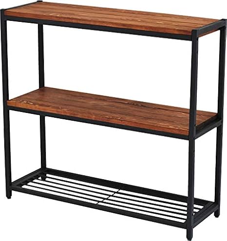 履き心地◎ 天然木製スリムラック3段 PR-860SL-3BRN - オープンシェルフ