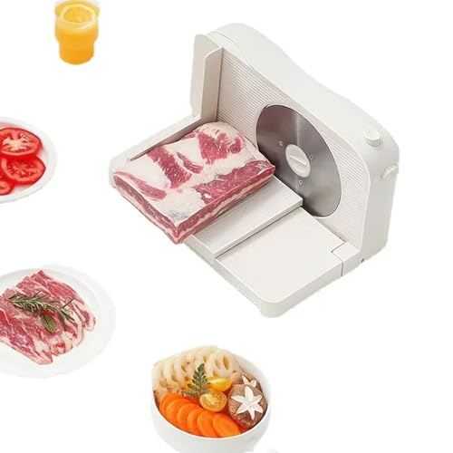 Foldable Electric Meat Slicer Bread Slicer Folding Electric Slicers Cutting Thickness 0-15 Mm for Different Foods As Deli Meat, Bread, Vegetables, Ham, Cheese 150 W