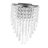 jojofuny Modern Crystal Wall Lamp Semi-Circular Led Wall Light for Dining Room Dec