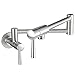 IMLEZON Pot Filler Faucet Stainless Steel Commercial Wall Mount Kitchen Sink Faucet Folding Stretchable with Single Hole Two Handles
