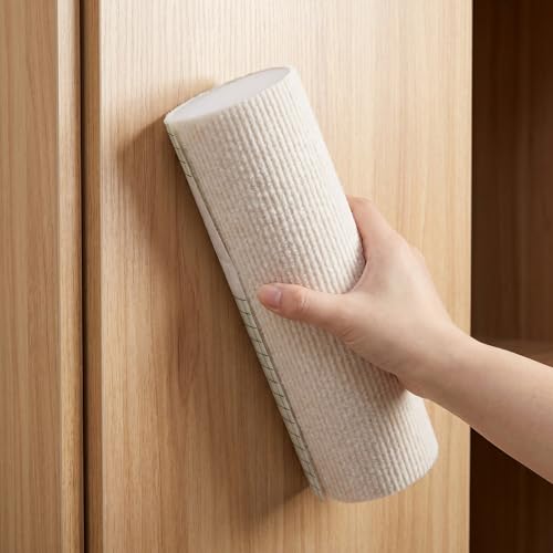 Rascador para gatos autoadhesivo de pared beige, pack de 4 piezas de 30x10x8cm 7