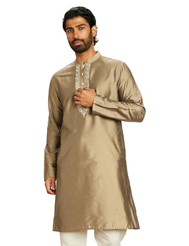 Amazon Brand – Symbol Men’s Rayon Blend Solid Festive Embellished Long Kurta (Regular Fit) Amazon Brand – Symbol Men’s Rayon Blend Solid Festive Embellished Long Kurta (Regular Fit)